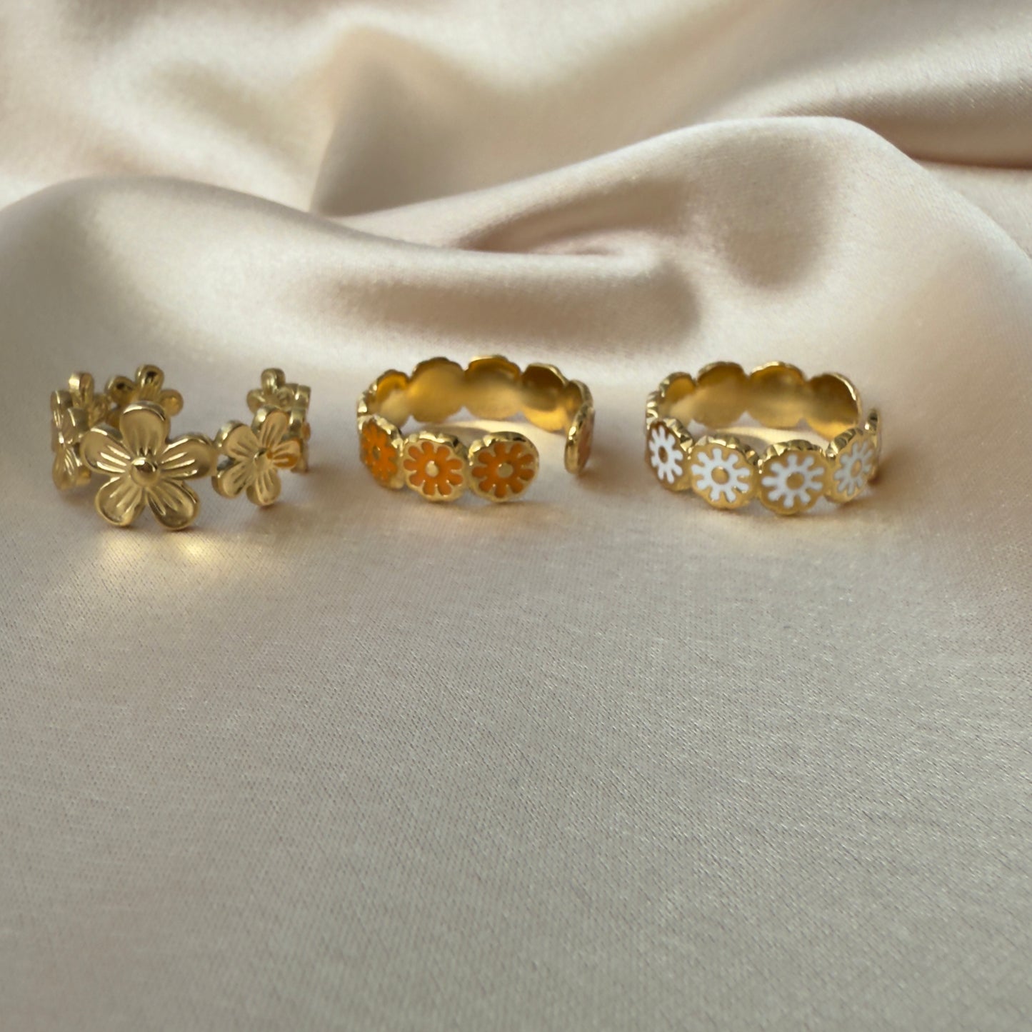 Laila White Enamel Ring
