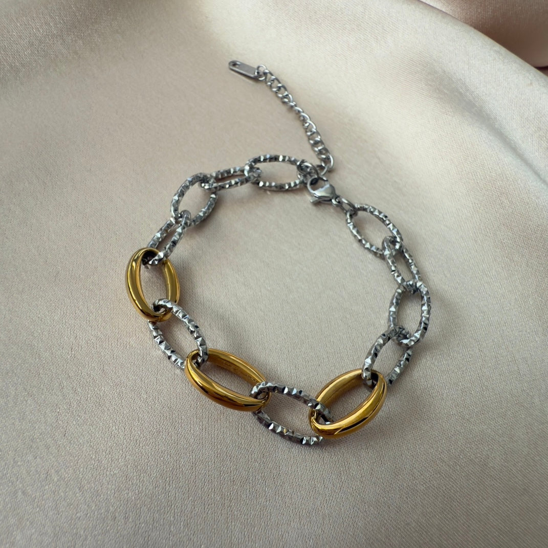 Two Tones Chunky Bracelets