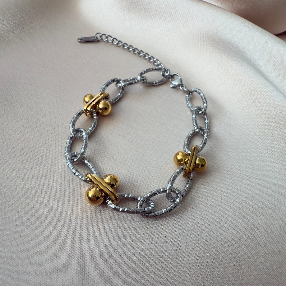 Two Tones Chunky Bracelets