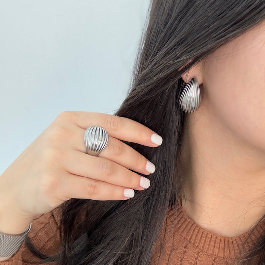 Miranda Shell - Earrings/Ring Set