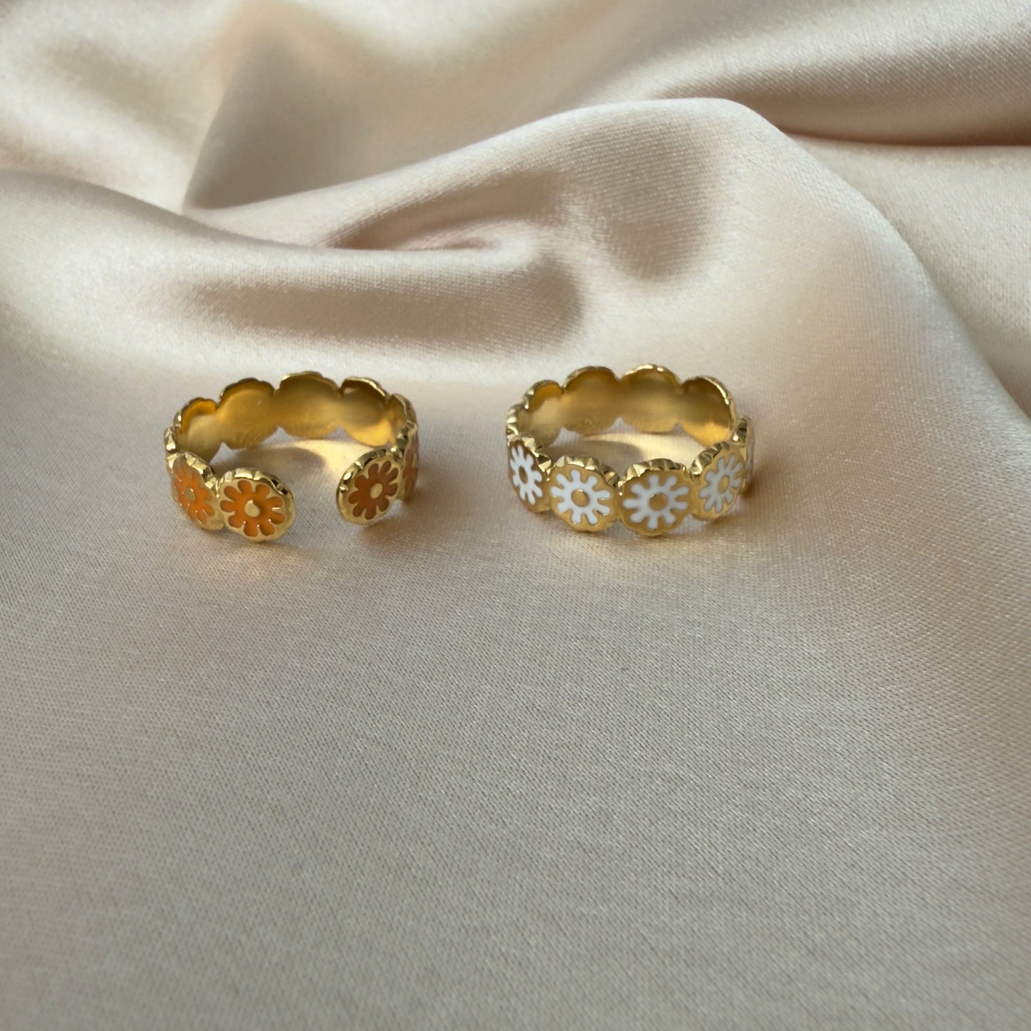 Laila Orange Enamel Ring